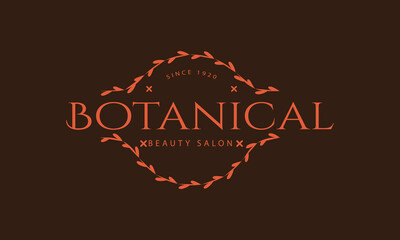 Obraz premium Botanical Logo Design Vector Templates 
