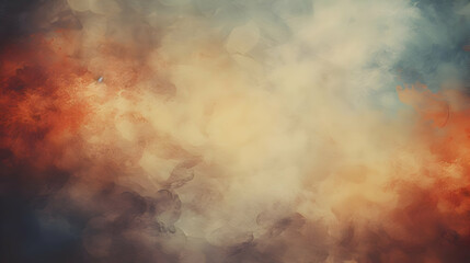 Abstract Watercolor Background with Warm Tones and Blurry Shapes