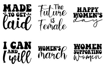 Decorative Womens Day Labels And Badges, Phrases Set Vector Illustration for Presentation, Motion Graphics, Poster