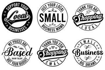 Decorative Small Business Invitation, Calligraphy Pack Vector Illustration for Printable, Logo, Label