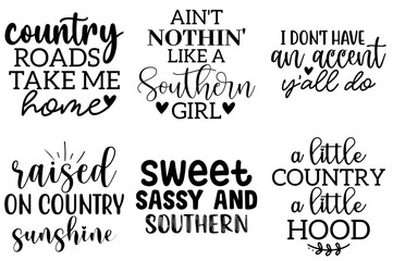 Minimal Southern Phrases, Labels And Badges Collection Vector Illustration for Bookmark, Presentation, T-Shirt Design