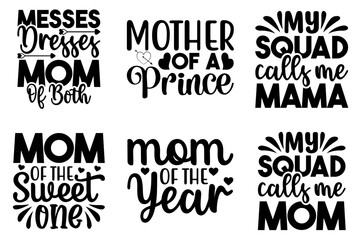 Simple Mothers Day Typography, Invitation Collection Vector Illustration for Social Media Post, Brochure, Wrapping Paper