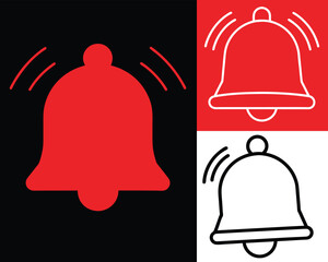 Bell notification icon for incoming inbox message. illustration of a bell. Adobe vectoc. EPS 10 