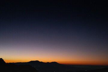 Morning sunrise on mountain top 