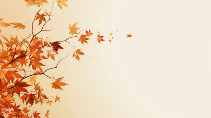 A tree with leaves falling and a white background