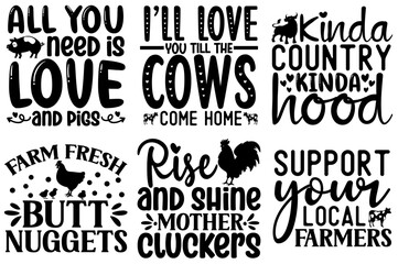 Classic Farmhouse Labels And Badges, Quotes Collection Vector Illustration for Holiday Cards, Book Cover, Bookmark