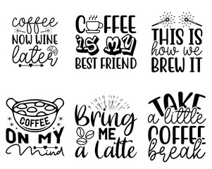 Simple Coffee Labels And Badges, Inscriptions Set Vector Illustration for Holiday Cards, Magazine, Greeting Card