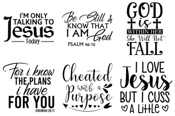 Colourful Christian Labels And Badges, Calligraphy Bundle Vector Illustration for Banner, Advertising, Packaging