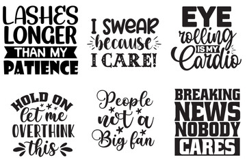 Obraz premium Minimalist Funny Quotes, Trendy Retro Style Illustration Set Vector Illustration for Label, Mug Design, T-Shirt Design