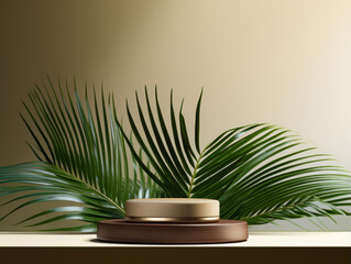 Incredible Realistic golden podium background