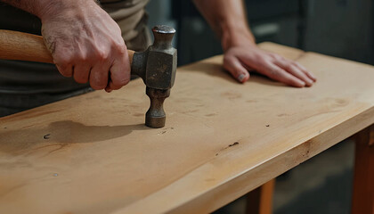 carpenter cutting wood