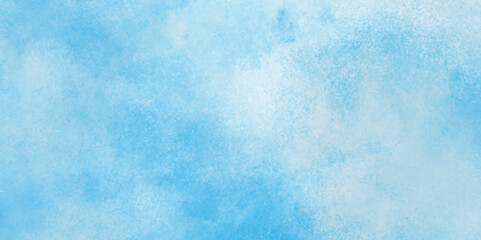 Abstract beautiful light blue cloudy sky with fogg and clouds, Creative wet ink effect sky blue color paper texture background, Chaotic light grunge texture with blurry stains.