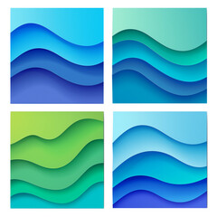 Obraz premium Set of colorful modern background banners isolated on transparent background