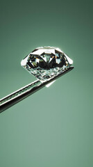A diamond is on a piece of jewelry