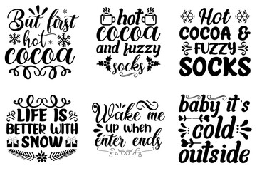 Creative Winter Trendy Retro Style Illustration, Invitation Pack Vector Illustration for Advertising, Label, Logo