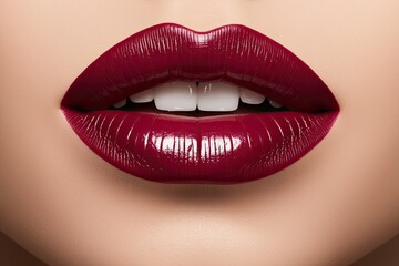 Ruby Liquid Lipstick Stain Showcased on Canvas with Stunning Beauty and Elegant Swipe