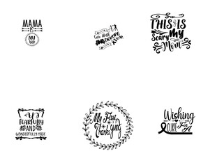 Colourful Nurse Day Typographic Emblems, Inscriptions Pack Vector Illustration for Poster, Printing Press, Vouchers