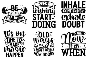 Obraz premium Creative Motivational Trendy Retro Style Illustration, Calligraphy Set Vector Illustration for Flyer, Icon, Postcard