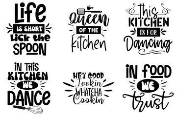 Fototapeta premium Colourful Kitchen Invitation, Labels And Badges Bundle Vector Illustration for Gift Card, Mug Design, Brochure