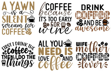 Elegant Coffee Hand Lettering, Invitation Pack Vector Illustration for Magazine, Advertising, Banner