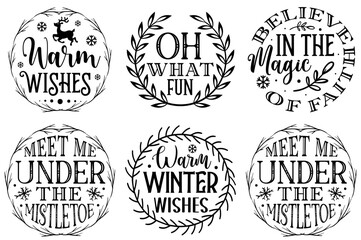 Fototapeta premium Minimal Christmas Kitchen Trendy Retro Style Illustration, Calligraphy Pack Vector Illustration for Decal, Magazine, Newsletter