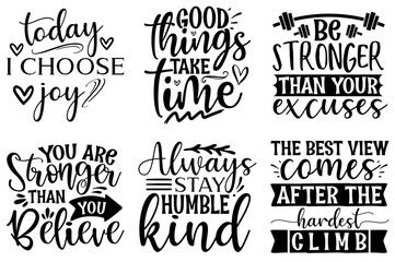 Fototapeta premium Simple Inspirational Trendy Retro Style Illustration, Calligraphic Lettering Pack Vector Illustration for Social Media Post, Flyer, Motion Graphics