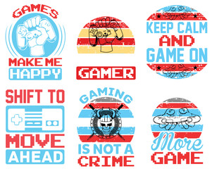 Creative Gaming And Gamer Hand Lettering, Calligraphy Set Vector Illustration for Motion Graphics, Announcement, Icon