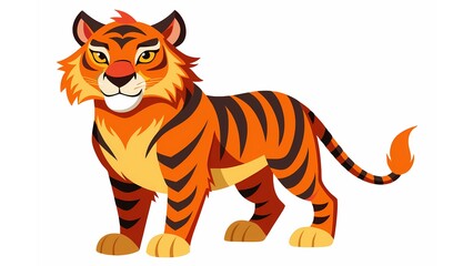 Obraz premium Majestic Lion Vector Illustration on White Background