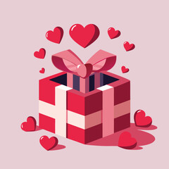 a box with hearts and a box with hearts on it