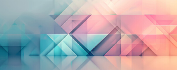 Checkerboard background with geometric shapes and solid geometry creates abstract pattern. This design emphasizes pastel aesthetics, blurred gradients, and modern, stylish composition for digital art.