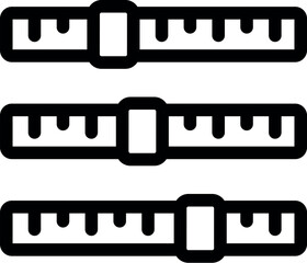 Three measuring tapes are extending to different lengths, symbolizing measurement and tailoring