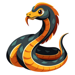 Naklejka premium Boa Snake and Cobra Hancock Vector on White Background