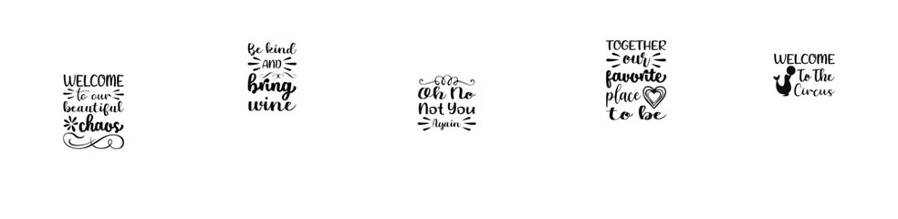 Vibrant Dream Calligraphy, Quotes Set Vector Illustration for Logo, Holiday Cards, Brochure