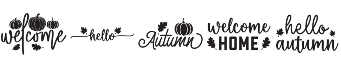 Modern Doormat Inscriptions, Labels And Badges Set Vector Illustration for Label, Magazine, Motion Graphics