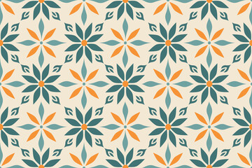 Tribal seamless ethnic pattern. Oriental flora, textile,Damask pattern embroidery, Indian pattern aztec geometric art background. Art ornament print design for carpet,cover wallpaper,wrapping,fabric