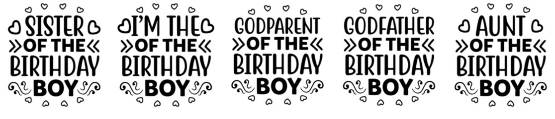 Classic Birthday Dog Phrases, Inscriptions Pack Vector Illustration for Gift Card, Magazine, Postcard