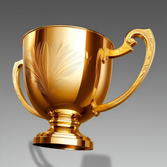 Beautiful gold cup for victory
