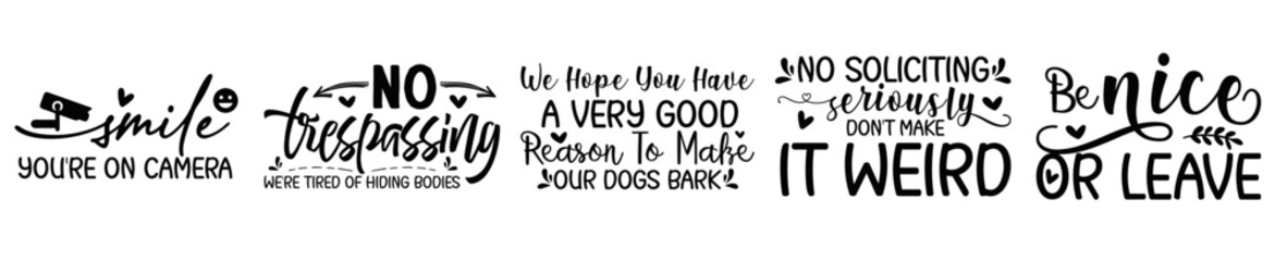 Decorative Doormat Invitation, Typography Pack Vector Illustration for Icon, Poster, Book Cover