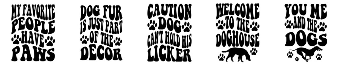 Decorative Dog Quotes, Labels And Badges Collection Vector Illustration for Motion Graphics, Newsletter, Presentation