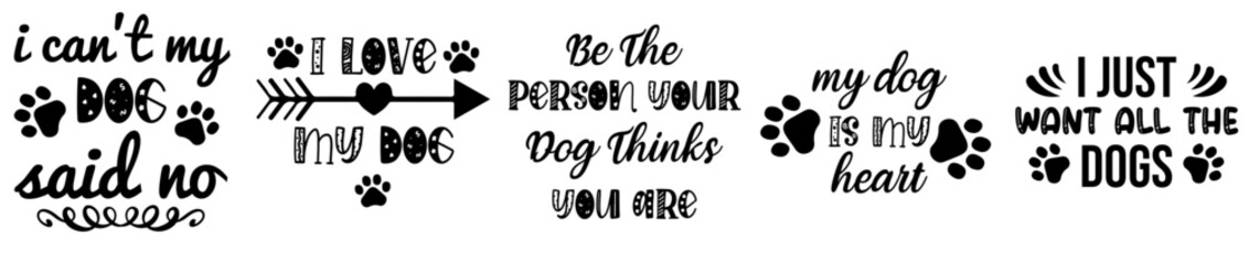 Minimal Dog Labels And Badges, Trendy Retro Style Illustration Collection Vector Illustration for Printable, Postcard, Brochure