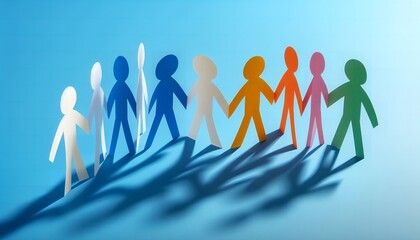 paper people holding hands