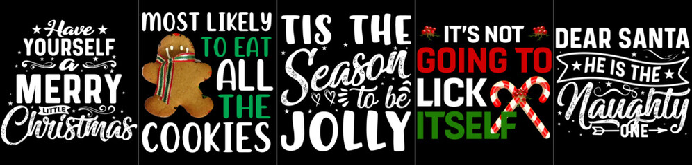 Minimalist Christmas Vertical Sign Labels And Badges, Hand Lettering Set Vector Illustration for Wrapping Paper, Label, Presentation