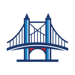 Bridge construction company vector logo design – strong, bold emblem representing structural engineering, infrastructure, architecture, and civil construction firms