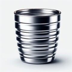 metal bowl isolated on white background