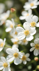 Delicate White Flowers with Yellow Centers