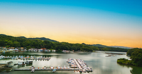 日本の田舎の船着き場