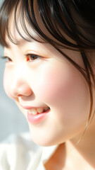 Fototapeta premium Close up of a beautiful woman smiling