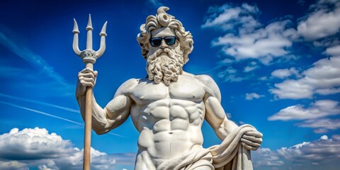 Obraz premium a statue in sunglasses