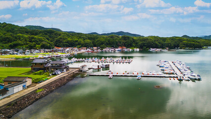 Fototapeta premium 日本の田舎の船着き場