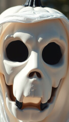 Naklejka premium Close-up of a spooky Halloween pumpkin